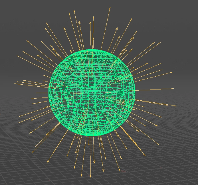 Exploding velocity — an outward burst radiating from the body's centre