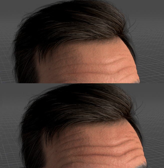 Eyebrow Strength at 1 vs 2.5
