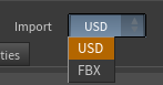 The Import dropdown at the top of the Reallusion Importer node